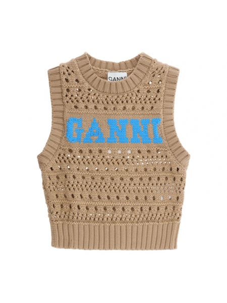 Brązowy sweter Ganni