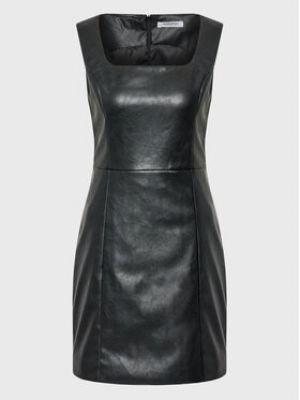 Черное платье из искусственной кожи Glamorous