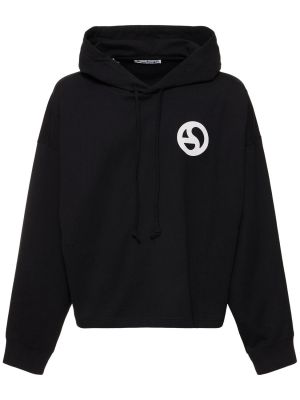 Hoodie i bomull Acne Studios svart