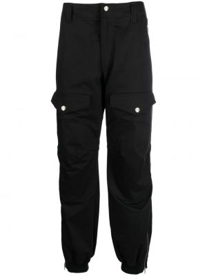 Pantaloni cu croială lejeră Moschino negru