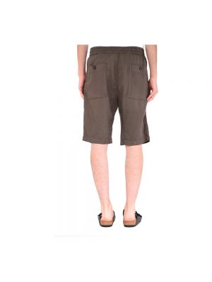 Pantalones cortos de lino Paolo Pecora marrón