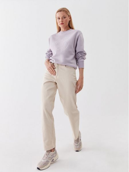 Толстовка свободного кроя Calvin Klein фиолетовая