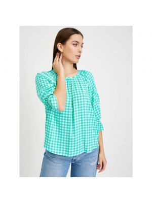 Bluză în carouri Orsay verde