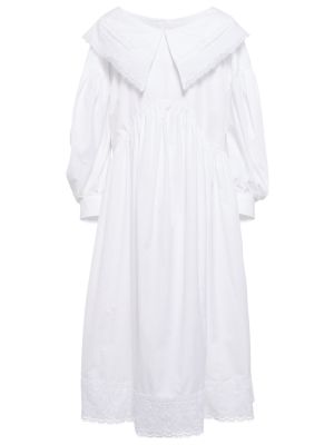 Bavlněné krajkové šaty Simone Rocha - bílá