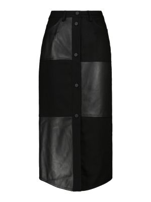 Kožna suknja David Koma crna