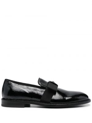 Pantofi loafer cu funde Moschino negru