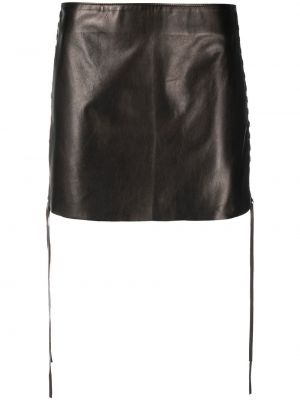 Δερμάτινη φούστα Salvatore Santoro μαύρο