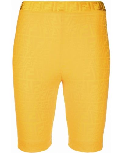 Pantalones culotte con estampado Fendi naranja