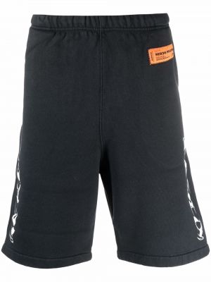 Heron Preston pantalones cortos de deporte con logo - Negro