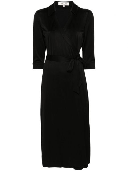 Midi obleka Dvf Diane Von Furstenberg črna