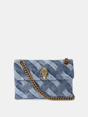 Bolsa de algodón con trenzado Kurt Geiger azul