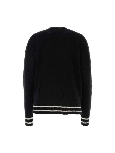 Jersey de lana de tela jersey Balmain negro