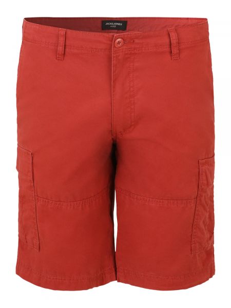 Pantaloni cargo cu buzunare Jack & Jones Plus roșu