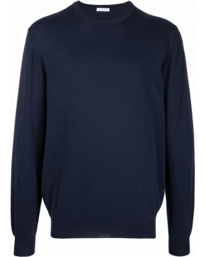 Bombažni pulover Boglioli modra
