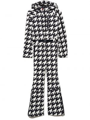 Stjernemønster hette lang jumpsuit for jenter Perfect Moment Kids svart