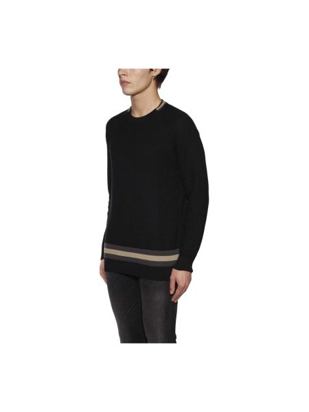 Jersey de lana de tela jersey Paolo Pecora negro