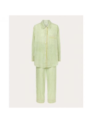 Pijama de algodón con estampado Folkloore verde