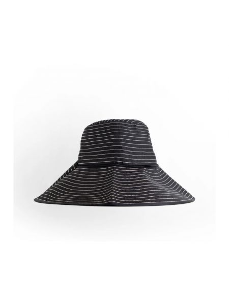 Sombrero con bordado de seda Totême negro