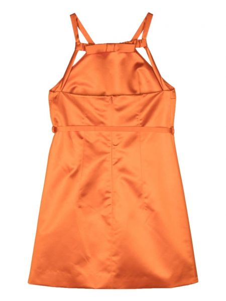 Mini robe en satin Patou orange