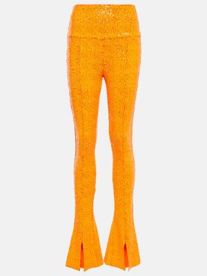 Leggings taille haute slim à imprimé Norma Kamali orange