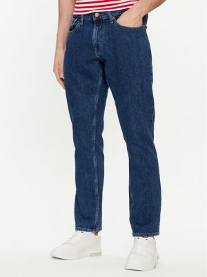 Slim fit priliehavé džínsy s rovným strihom Tommy Jeans modrá