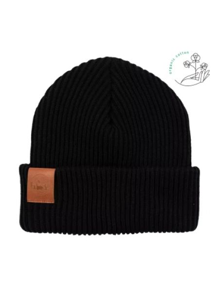Плетена памучна шапка Kabak черно