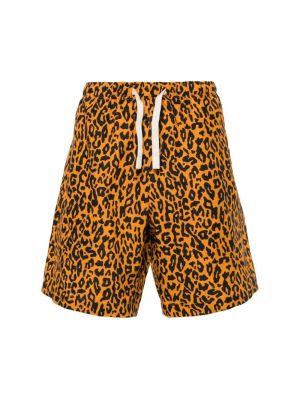 Shorts mit leopardenmuster Palm Angels orange