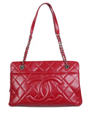 Czerwona pikowana torebka Christian Dior