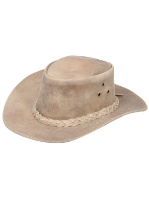 Кожаная шляпа Infinity Leather коричневая