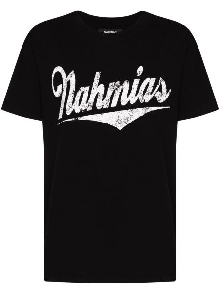 Camiseta con estampado Nahmias negro