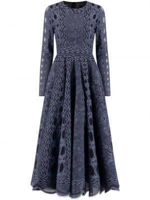 Жакардова вечерна рокля Giambattista Valli синьо