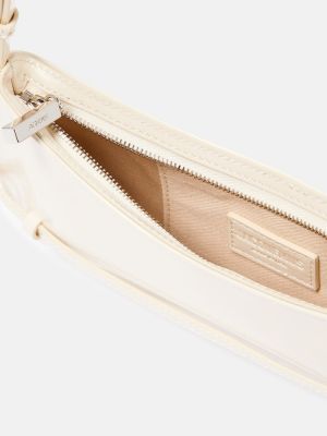 Lakovaná kožená kabelka Jacquemus biela