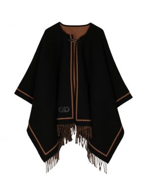 Pruhovaná bunda so strapcami Ferragamo čierna