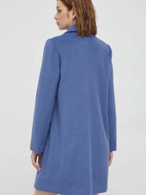 Vlněný kabát United Colors Of Benetton modrý