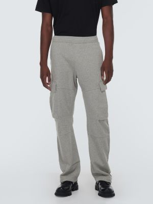 Pantaloni cargo di cotone in jersey Givenchy grigio