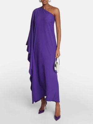 Robe mi-longue asymétrique en crêpe Taller Marmo violet