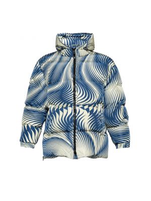Утепленная куртка с капюшоном Dries Van Noten синяя