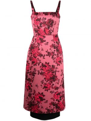Obleka s cvetličnim vzorcem s potiskom Emilia Wickstead roza