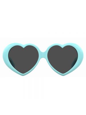 Occhiali da sole con motivo a cuore Moschino Eyewear blu