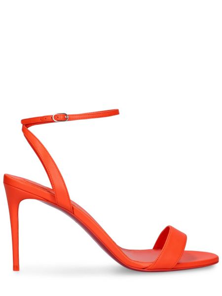 Kožené kožené sandále Christian Louboutin oranžová