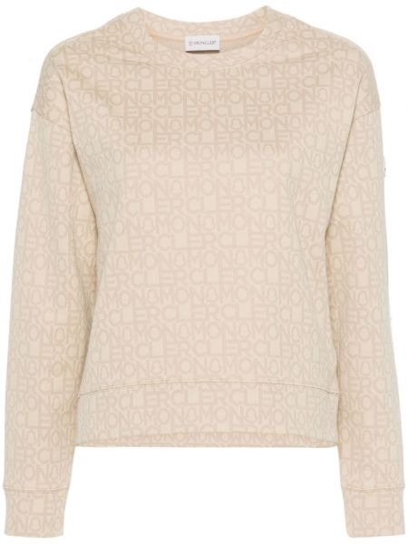 Jacquard sweatshirt Moncler beige