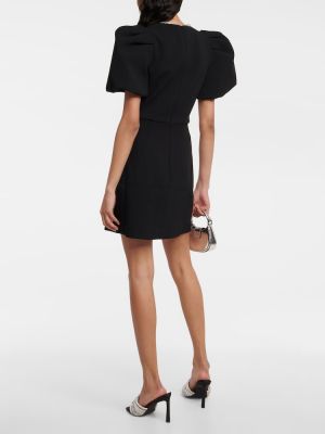 Mini vestido con lazo de crepé Rebecca Vallance negro