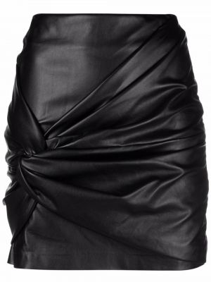 Falda de cuero Amen negro