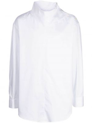 Oversize памучна риза System бяло