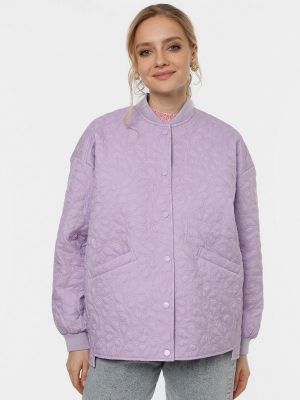 Утепленная демисезонная куртка A La Tete фиолетовая