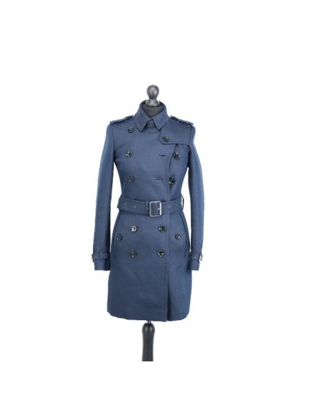 Płaszcz wełniany Burberry Vintage niebieski