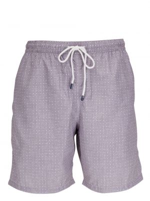 Pantaloni scurți cu imagine cu imprimeu geometric Fedeli gri