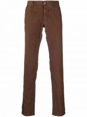 Pantalones chinos con bolsillos Incotex marrón