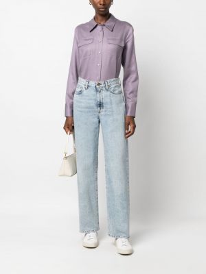 Marškiniai Calvin Klein violetinė