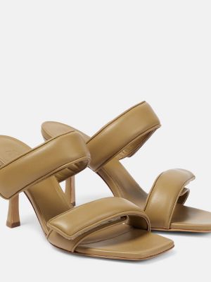 Sandały skórzane Gia Borghini brązowe